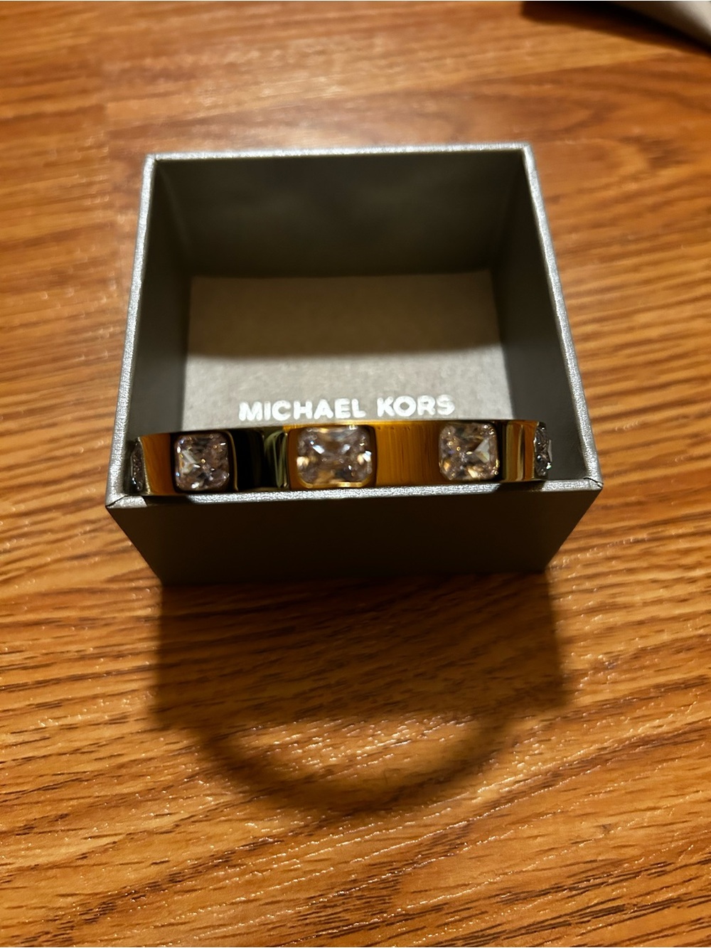Michael Kors Gold-Tone Bracelet with Clear Crystal Accents